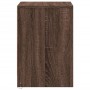 Mesita de noche con luces LED madera de ingeniería roble marrón de , Mesitas de noche - Ref: Foro24-852045, Precio: 53,13 €