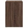 Nightstand with LED lights made of engineered oak wood in brown. by , Nightstands - Ref: Foro24-852045, Price: 50,92 €, Disco...