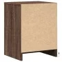 Nightstand with LED lights made of engineered oak wood in brown. by , Nightstands - Ref: Foro24-852045, Price: 50,92 €, Disco...
