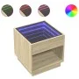 Coffee table with Infinity LED Sonoma oak 50x50x50 cm by , Coffee table - Ref: Foro24-847653, Price: 81,84 €, Discount: %