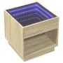Coffee table with Infinity LED Sonoma oak 50x50x50 cm by , Coffee table - Ref: Foro24-847653, Price: 81,84 €, Discount: %
