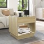 Coffee table with Infinity LED Sonoma oak 50x50x50 cm by , Coffee table - Ref: Foro24-847653, Price: 82,99 €, Discount: %