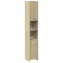 Armario de baño madera contrachapada color roble 30x30x183,5 cm de , Muebles de baño - Ref: Foro24-849602, Precio: 69,14 €, D...