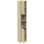 Armario de baño madera contrachapada color roble 30x30x183,5 cm de , Muebles de baño - Ref: Foro24-849602, Precio: 69,14 €, D...