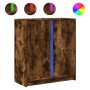 Aparador con LED madera ingeniería roble ahumado 77x34x85 cm de , Aparadores - Ref: Foro24-852135, Precio: 77,45 €
