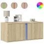 Wand-TV-Möbel mit LED-Lichtern in Sonoma-Eiche 80x31x35 cm von , TV-Möbel - Ref: Foro24-852259, Preis: 46,50 €, Rabatt: %