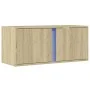 Mueble de TV de pared con luces LED roble Sonoma 80x31x35 cm de , Muebles TV - Ref: Foro24-852259, Precio: 46,50 €, Descuento: %