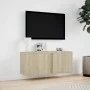 Wand-TV-Möbel mit LED-Lichtern in Sonoma-Eiche 80x31x35 cm von , TV-Möbel - Ref: Foro24-852259, Preis: 46,50 €, Rabatt: %