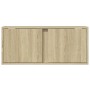 Mueble de TV de pared con luces LED roble Sonoma 80x31x35 cm de , Muebles TV - Ref: Foro24-852259, Precio: 47,01 €, Descuento: %