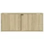 Mueble de TV de pared con luces LED roble Sonoma 80x31x35 cm de , Muebles TV - Ref: Foro24-852259, Precio: 46,50 €, Descuento: %