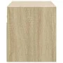Wand-TV-Möbel mit LED-Lichtern in Sonoma-Eiche 80x31x35 cm von , TV-Möbel - Ref: Foro24-852259, Preis: 46,50 €, Rabatt: %