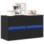 Wand-TV-Möbel mit LED-Lichtern in Schwarz, 80x31x45 cm. von , TV-Möbel - Ref: Foro24-852286, Preis: 67,12 €, Rabatt: %