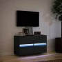 Wand-TV-Möbel mit LED-Lichtern in Schwarz, 80x31x45 cm. von , TV-Möbel - Ref: Foro24-852286, Preis: 67,12 €, Rabatt: %