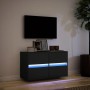 Wand-TV-Möbel mit LED-Lichtern in Schwarz, 80x31x45 cm. von , TV-Möbel - Ref: Foro24-852286, Preis: 67,95 €, Rabatt: %