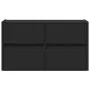 Wall-mounted TV stand with LED lights black 80x31x45 cm by , TV Furniture - Ref: Foro24-852286, Price: 67,03 €, Discount: %