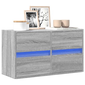 Wand-TV-Möbel mit LED-Lichtern in Sonoma-Grau 80x31x45 cm von , TV-Möbel - Ref: Foro24-852290, Preis: 69,87 €, Rabatt: %