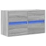 Wand-TV-Möbel mit LED-Lichtern in Sonoma-Grau 80x31x45 cm von , TV-Möbel - Ref: Foro24-852290, Preis: 68,98 €, Rabatt: %