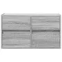 Wall-mounted TV stand with LED lights in Sonoma gray, 80x31x45 cm. by , TV Furniture - Ref: Foro24-852290, Price: 68,98 €, Di...