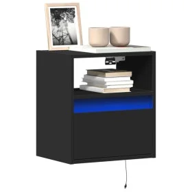 Wand-TV-Möbel mit LED-Lichtern in Schwarz, 41x31x45 cm. von , TV-Möbel - Ref: Foro24-852315, Preis: 47,34 €, Rabatt: %