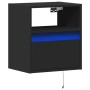 Mueble de TV de pared con luces LED negro 41x31x45 cm de , Muebles TV - Ref: Foro24-852315, Precio: 51,16 €, Descuento: %