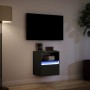 Mueble de TV de pared con luces LED negro 41x31x45 cm de , Muebles TV - Ref: Foro24-852315, Precio: 51,16 €, Descuento: %