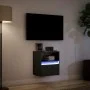 Wall-mounted TV stand with LED lights black 41x31x45 cm by , TV Furniture - Ref: Foro24-852315, Price: 47,34 €, Discount: %
