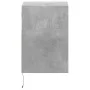 Wall-mounted TV furniture with LED lights, 2 units, concrete gray, 41x31x45 cm. by , TV Furniture - Ref: Foro24-852320, Price...