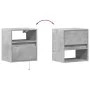 Wand-TV-Möbel mit LED-Lichtern, 2 Stück, Beton-Grau, 41x31x45 cm. von , TV-Möbel - Ref: Foro24-852320, Preis: 83,49 €, Rabatt: %
