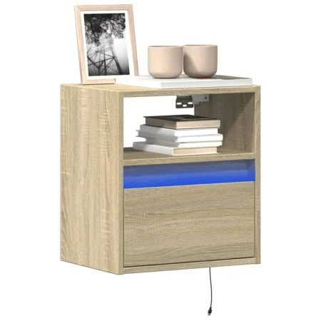 Wand-TV-Möbel mit LED-Lichtern in Sonoma-Eiche 41x31x45 cm von , TV-Möbel - Ref: Foro24-852317, Preis: 47,55 €, Rabatt: %