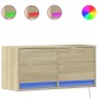 Wand-TV-Möbel mit LED-Lichtern in Sonoma-Eiche 80x31x35 cm von , TV-Möbel - Ref: Foro24-852357, Preis: 56,62 €, Rabatt: %