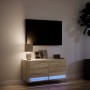 Wand-TV-Möbel mit LED-Lichtern in Sonoma-Eiche 80x31x35 cm von , TV-Möbel - Ref: Foro24-852357, Preis: 56,62 €, Rabatt: %