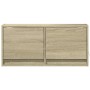 Mueble de TV de pared con luces LED roble Sonoma 80x31x35 cm de , Muebles TV - Ref: Foro24-852357, Precio: 56,58 €, Descuento: %