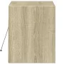 Mueble de TV de pared con luces LED roble Sonoma 80x31x35 cm de , Muebles TV - Ref: Foro24-852357, Precio: 55,94 €, Descuento: %