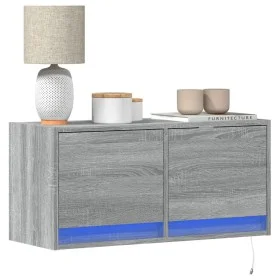 Wand-TV-Möbel mit LED-Lichtern in Sonoma-Grau 80x31x35 cm von , TV-Möbel - Ref: Foro24-852360, Preis: 60,40 €, Rabatt: %