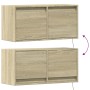 Mueble de TV de pared con luces LED roble Sonoma 80x31x35 cm de , Muebles TV - Ref: Foro24-852357, Precio: 56,58 €, Descuento: %