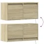 Mueble de TV de pared con luces LED roble Sonoma 80x31x35 cm de , Muebles TV - Ref: Foro24-852357, Precio: 55,94 €, Descuento: %