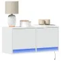 Wand-TV-Möbel mit LED-Lichtern in Weiß 80x31x35 cm von , TV-Möbel - Ref: Foro24-852355, Preis: 59,29 €, Rabatt: %