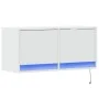 Wand-TV-Möbel mit LED-Lichtern in Weiß 80x31x35 cm von , TV-Möbel - Ref: Foro24-852355, Preis: 59,29 €, Rabatt: %