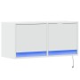 Wand-TV-Möbel mit LED-Lichtern in Weiß 80x31x35 cm von , TV-Möbel - Ref: Foro24-852355, Preis: 60,05 €, Rabatt: %