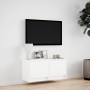 Wand-TV-Möbel mit LED-Lichtern in Weiß 80x31x35 cm von , TV-Möbel - Ref: Foro24-852355, Preis: 60,05 €, Rabatt: %