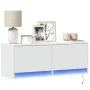 TV-Wandmöbel mit LED-Lichtern, weiß, 100x31x35 cm. von , TV-Möbel - Ref: Foro24-852362, Preis: 65,49 €, Rabatt: %