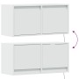 Mueble de TV de pared con luces LED blanco 80x31x35 cm de , Muebles TV - Ref: Foro24-852355, Precio: 59,99 €, Descuento: %