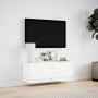 TV-Wandmöbel mit LED-Lichtern, weiß, 100x31x35 cm. von , TV-Möbel - Ref: Foro24-852362, Preis: 66,30 €, Rabatt: %
