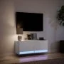 TV-Wandmöbel mit LED-Lichtern, weiß, 100x31x35 cm. von , TV-Möbel - Ref: Foro24-852362, Preis: 65,49 €, Rabatt: %