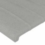 Estructura de cama sin colchón tela gris claro 80x200 cm