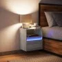 Wand-Nachttisch mit LED-Lichtern in Grau Sonoma von , Nachttische - Ref: Foro24-3307985, Preis: 50,99 €, Rabatt: %