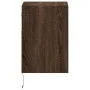 Wall-mounted bedside table with LED lights in brown oak by , Nightstands - Ref: Foro24-3307987, Price: 50,99 €, Discount: %