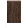 Wand-Nachttisch mit LED-Lichtern in brauner Eiche von , Nachttische - Ref: Foro24-3307987, Preis: 51,76 €, Rabatt: %