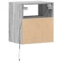 Wand-Nachttisch mit LED-Lichtern in Grau Sonoma von , Nachttische - Ref: Foro24-3307985, Preis: 50,99 €, Rabatt: %