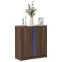 Aparador con LED madera ingeniería marrón roble 77x34x85 cm de , Aparadores - Ref: Foro24-852137, Precio: 72,38 €, Descuento: %